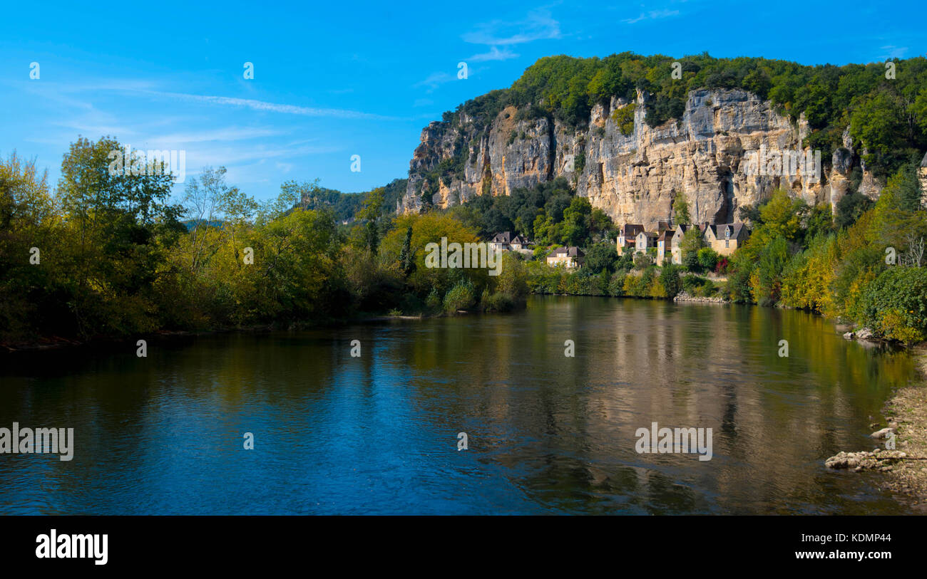 Die Dordogne bei La Roque Gageac Stockfoto