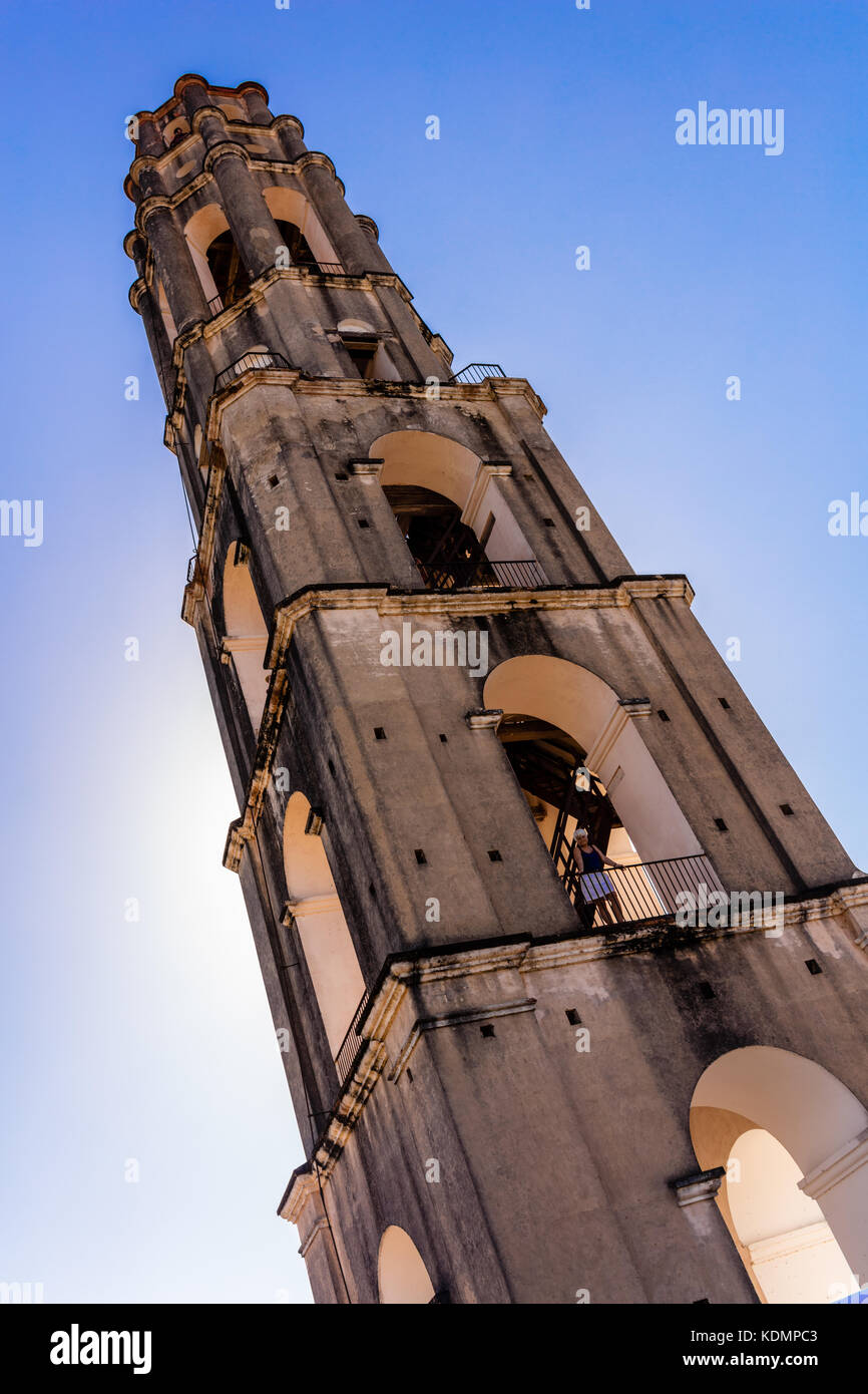 Die Manaca Iznaga Turm, einem alten Slave Suche in Kuba die historische Zuckerrohrfelder., Valle De Los Ingenios, Trinidad, Kuba, Karibik Stockfoto