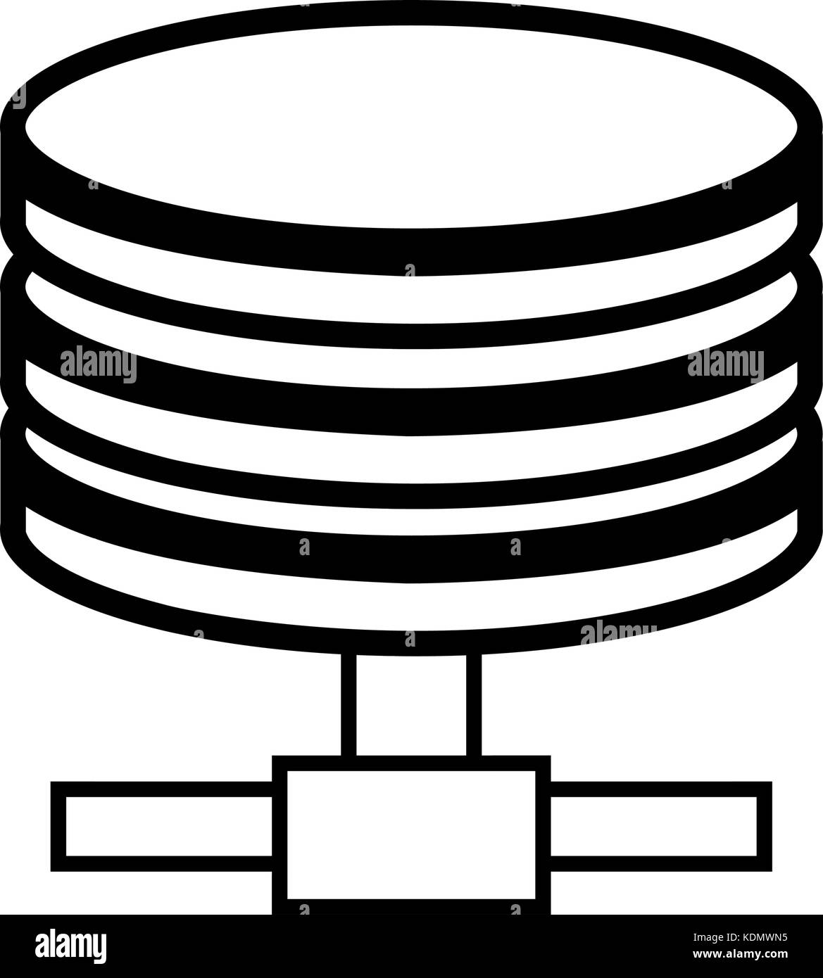 Line Festplatte Technologie data storage Stock Vektor