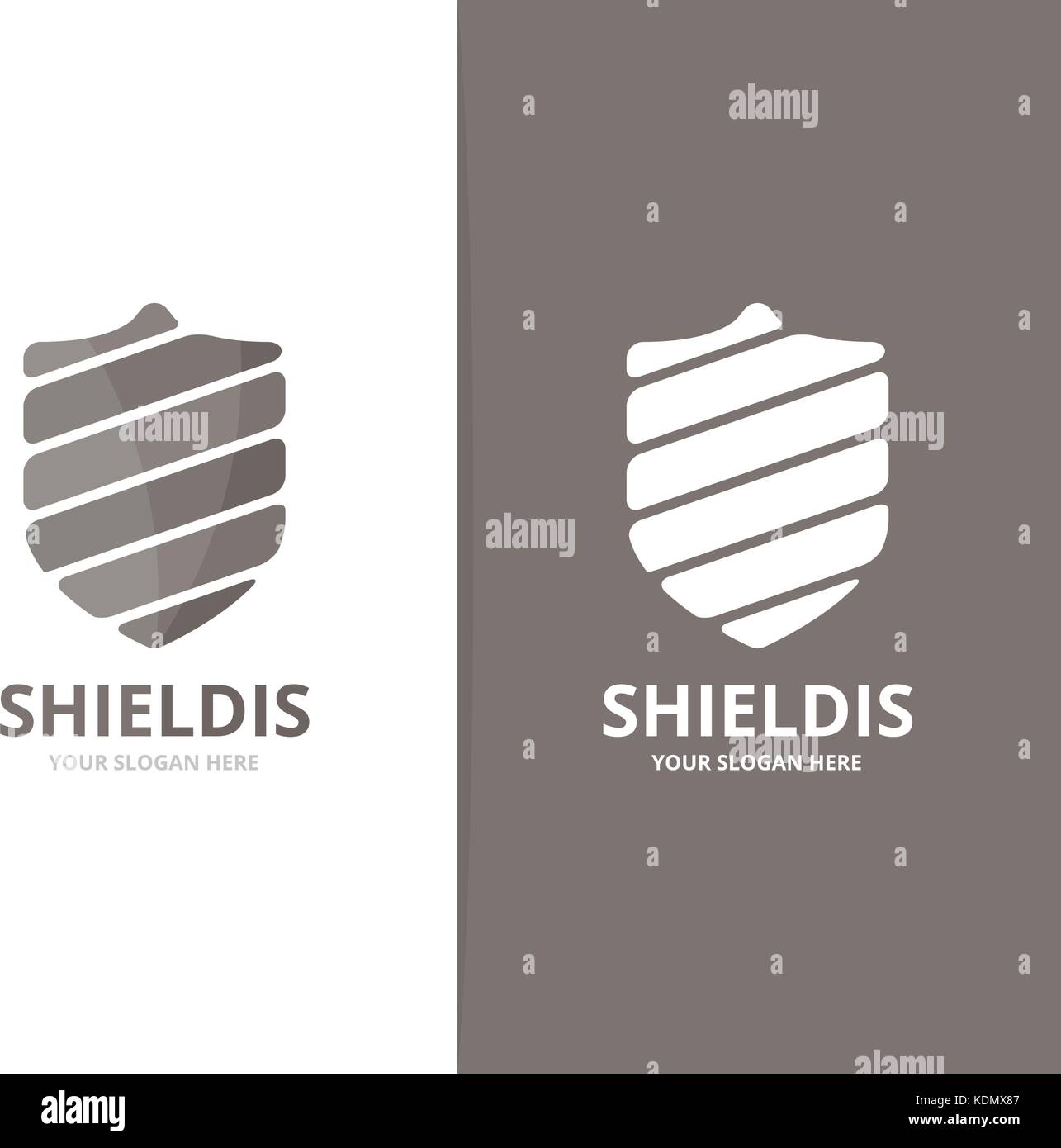 Der Vektor Der Shield Logo Kombination Sicherheit Und Schutz Symbol Einzigartige Gesetz Und Guard Logo Design Template Stock Vektorgrafik Alamy