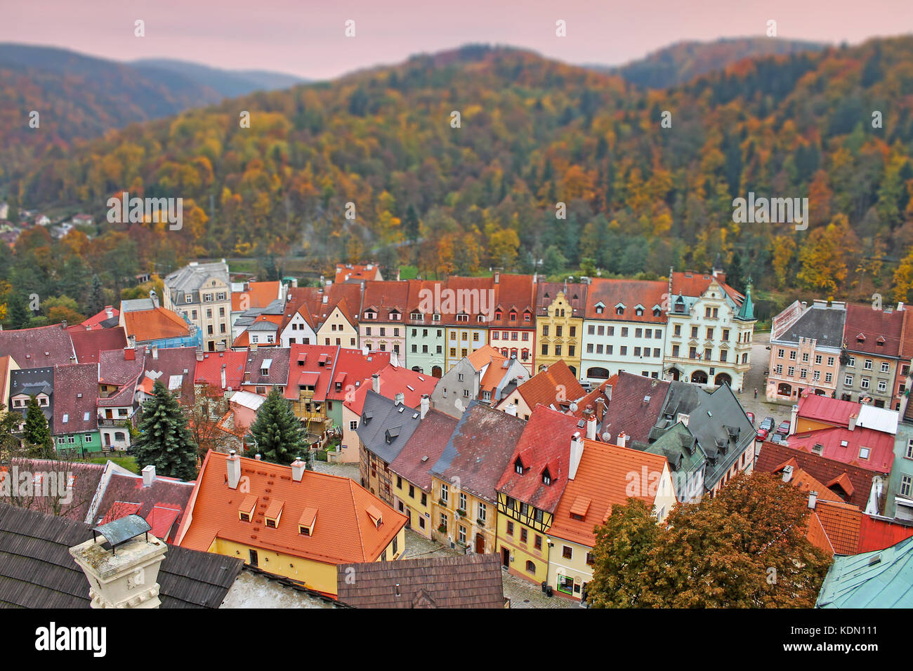 Im Bezirk sokolov Loket, Karlsbad, Tschechische Republik Stockfoto