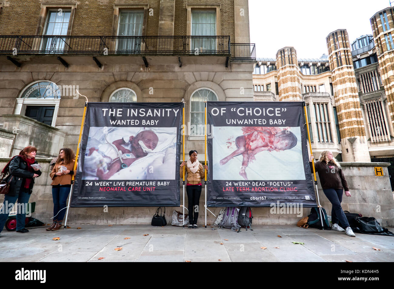 "Bewegung abbrechen 67 Anti-Abtreibung Protest in London. Stockfoto