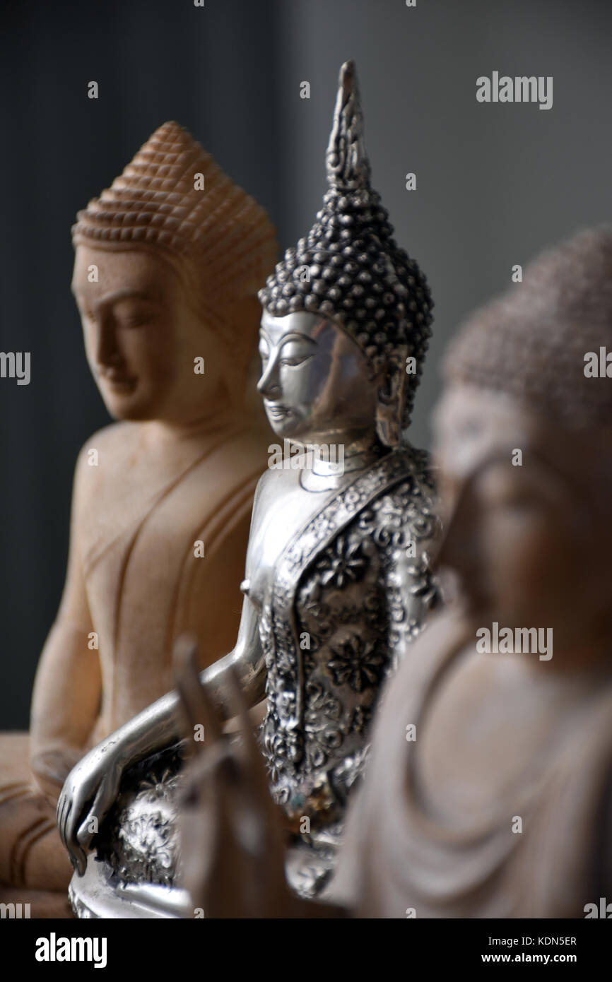 Hand geschnitzten Buddhas in Laos Süd-Ost Asien Stockfoto