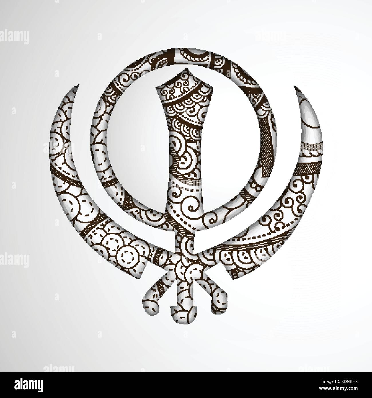 Abbildung: sikh Festival Guru Nanak jayanti Hintergrund Stock Vektor