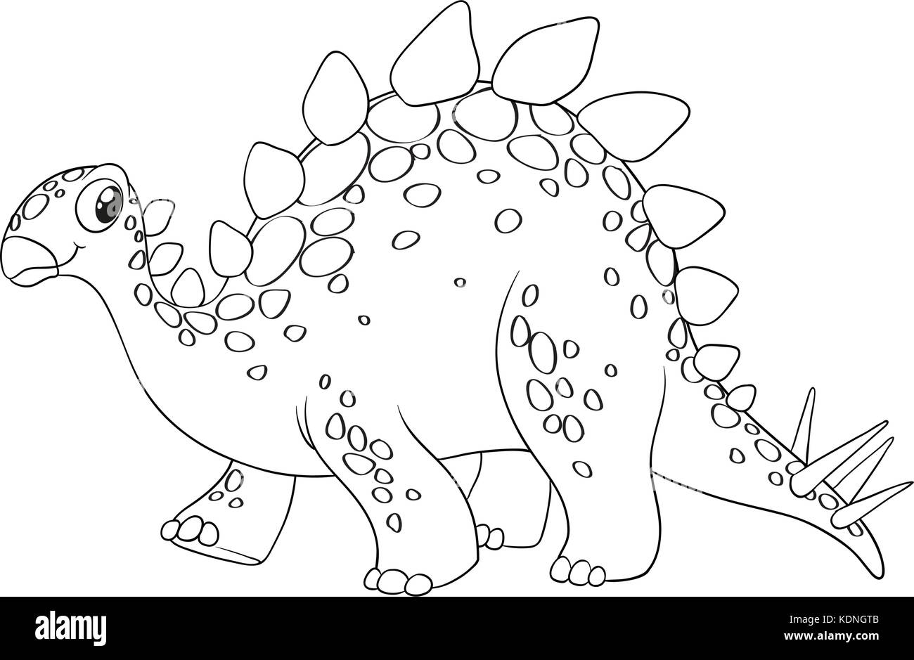 Tierische Umrisse für niedliche Dinosaurier Abbildung Stock Vektor