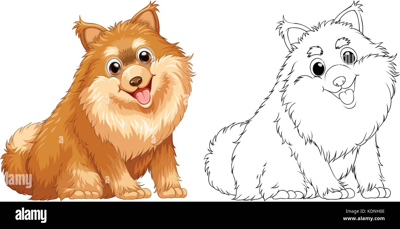 Doodles Erarbeitung Tier für niedlichen Hund Abbildung Stock Vektor
