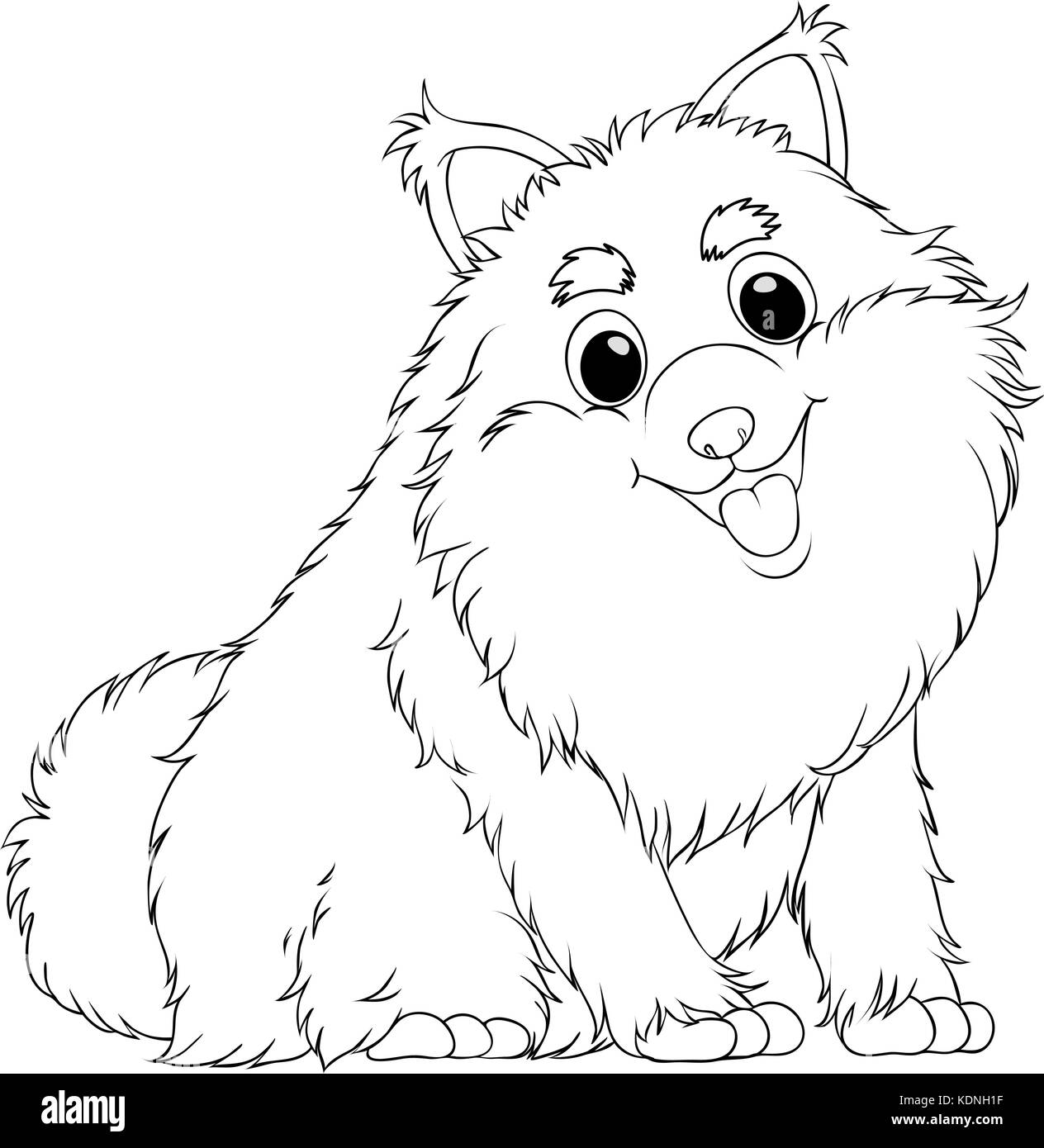 Doodle Tier für niedlichen Hund Abbildung Stock Vektor