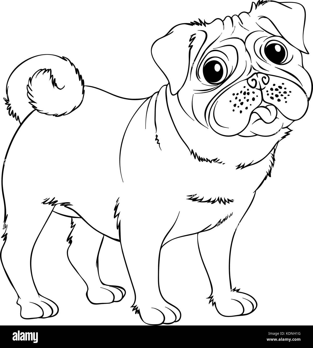 Doodles Erarbeitung Tier für kleinen Hund Abbildung Stock Vektor