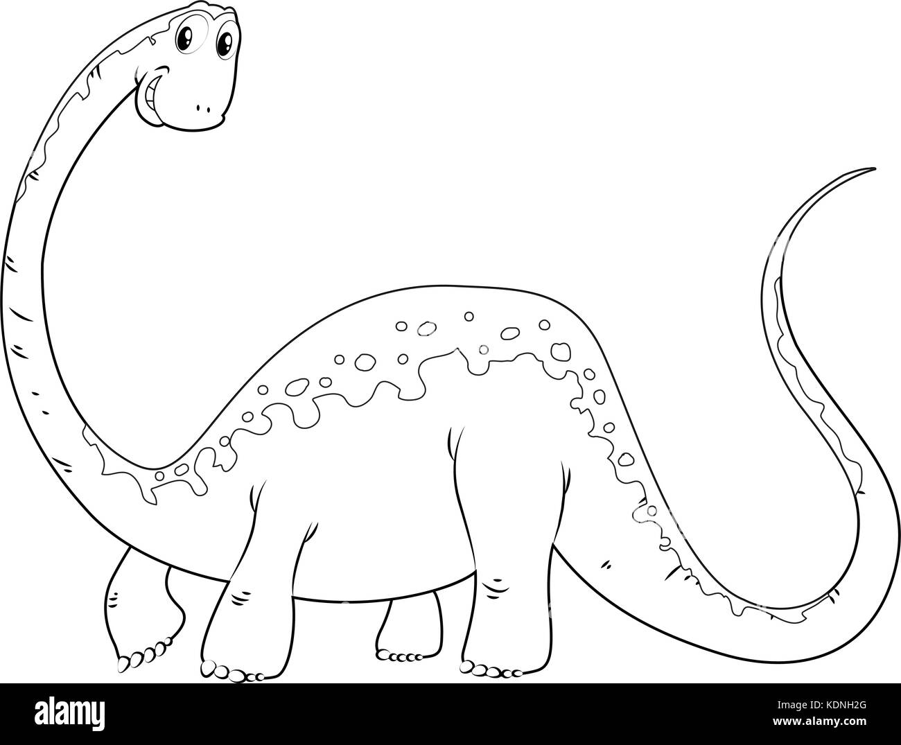 Doodles Erarbeitung Tier für niedliche Dinosaurier Abbildung Stock Vektor