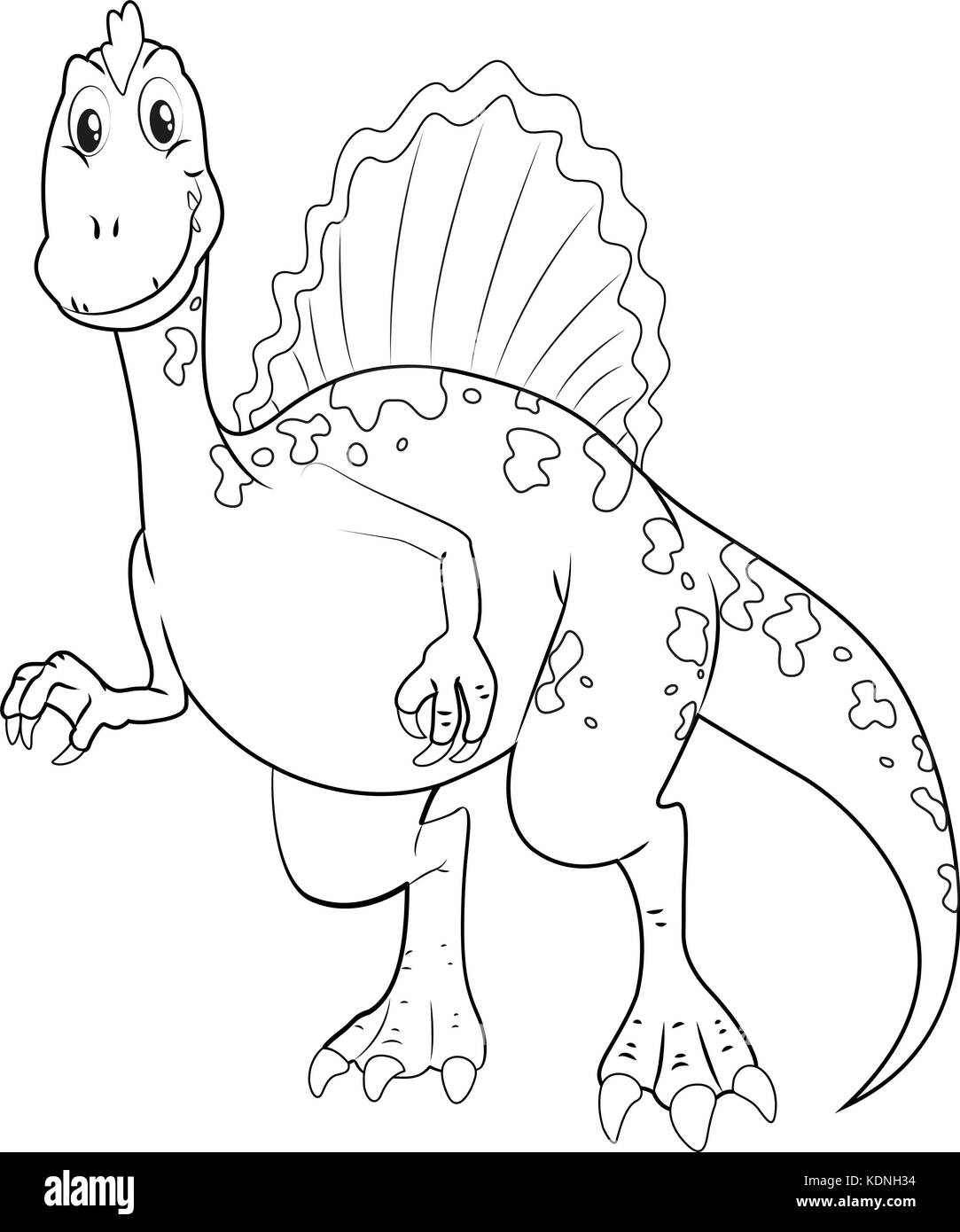 Doodle Tier Zeichen für Dinosaurier Abbildung Stock Vektor