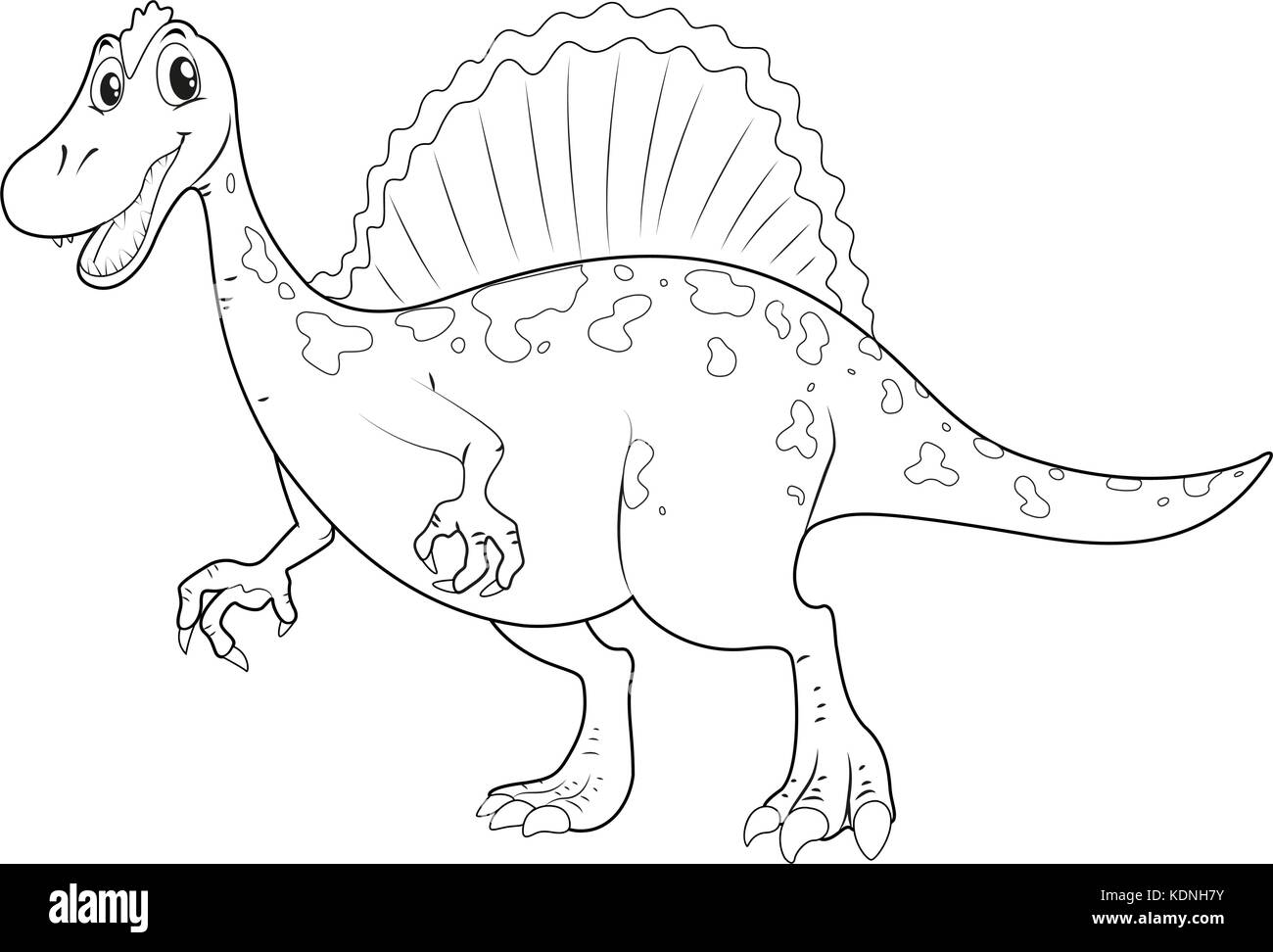 Doodles Tier für Dinosaurier Abbildung Stock Vektor