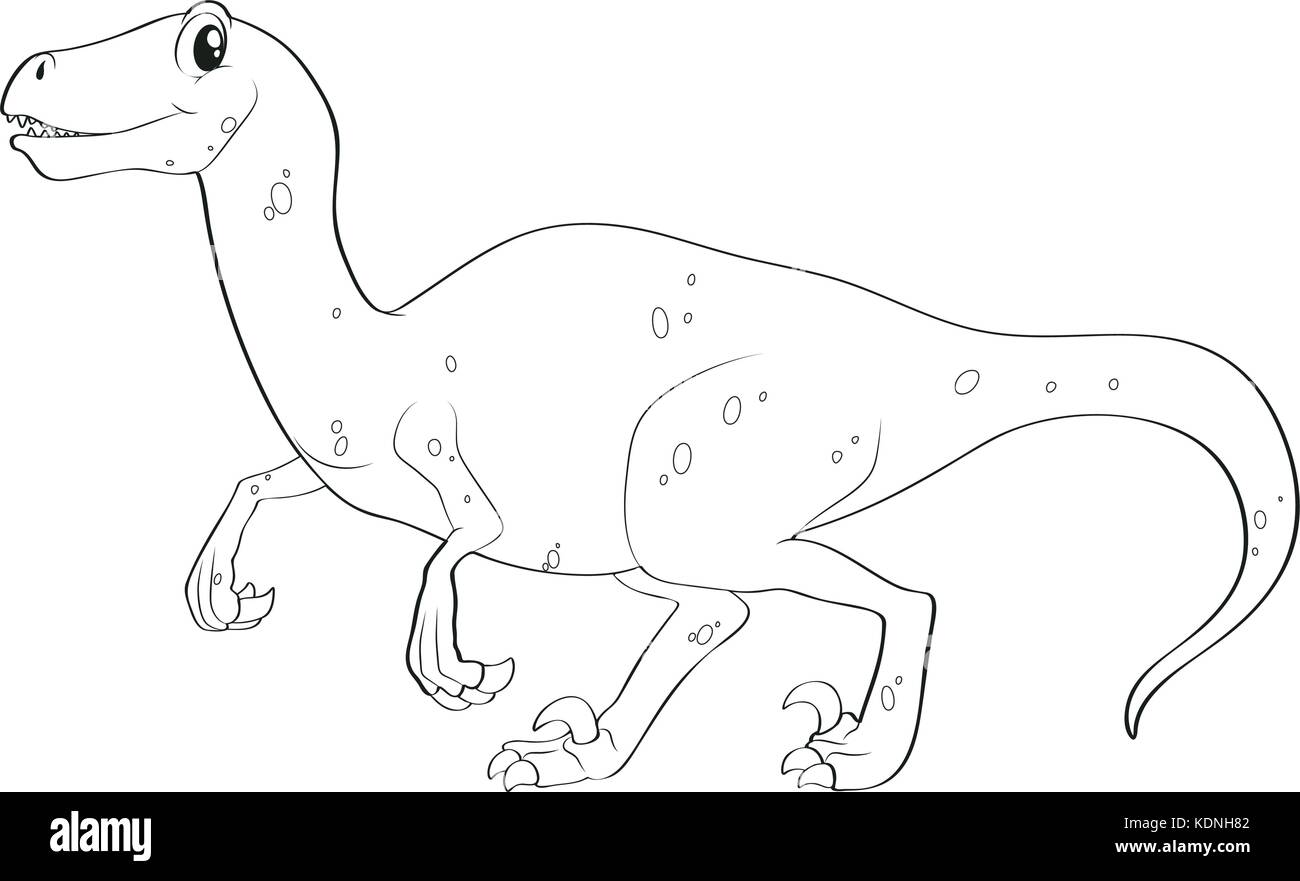 Tierische Umrisse für wilde Dinosaurier Abbildung Stock Vektor