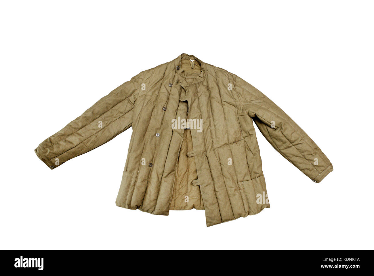 Die waehrungen gesteppter Baumwolle Jacke so genannte "vatnik'. alltäglichen Kleidung der sowjetischen Periode durch die Armee Menschen, Arbeiter, Gefangene (Farbe schwarz) Landschaft peo Stockfoto