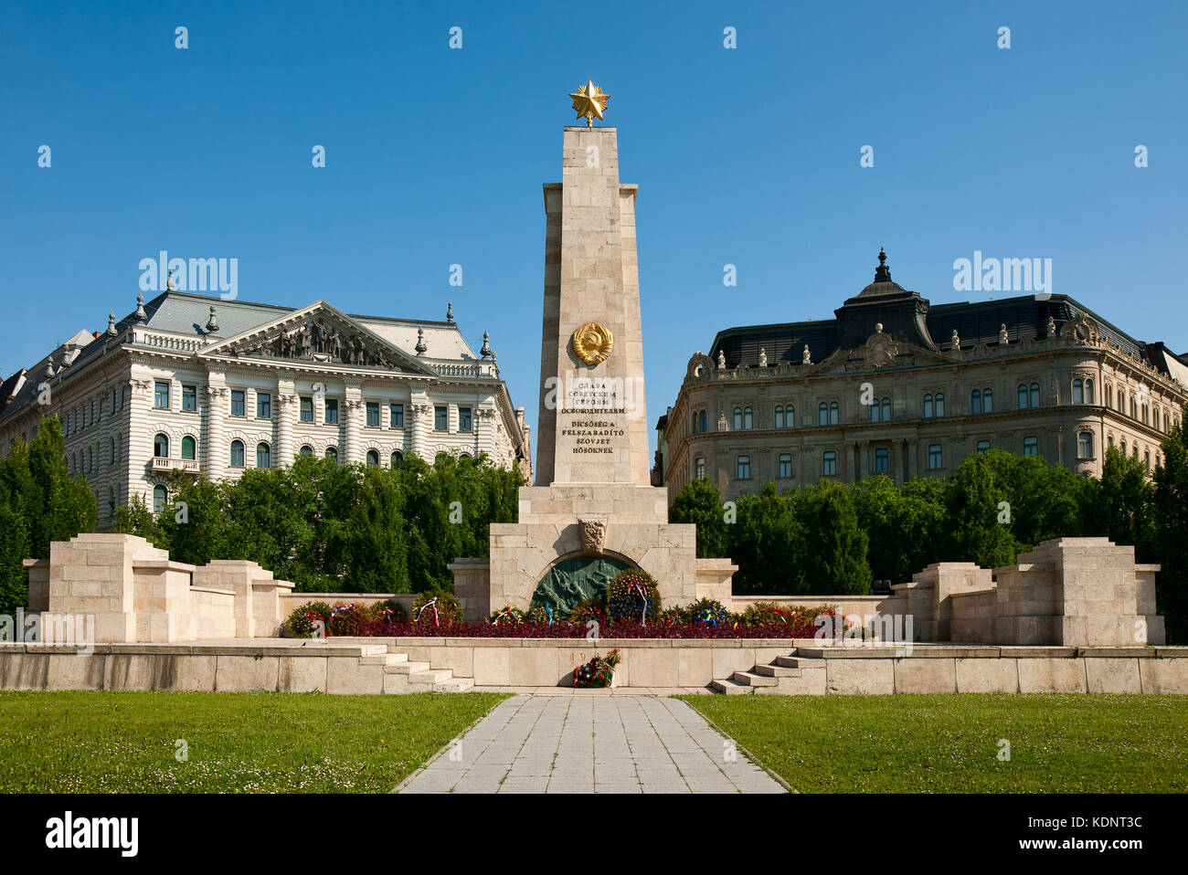 Denkmal für die sowjetischen Soldaten, die am Platz der Freiheit in Budapest, Ungarn Stockfoto