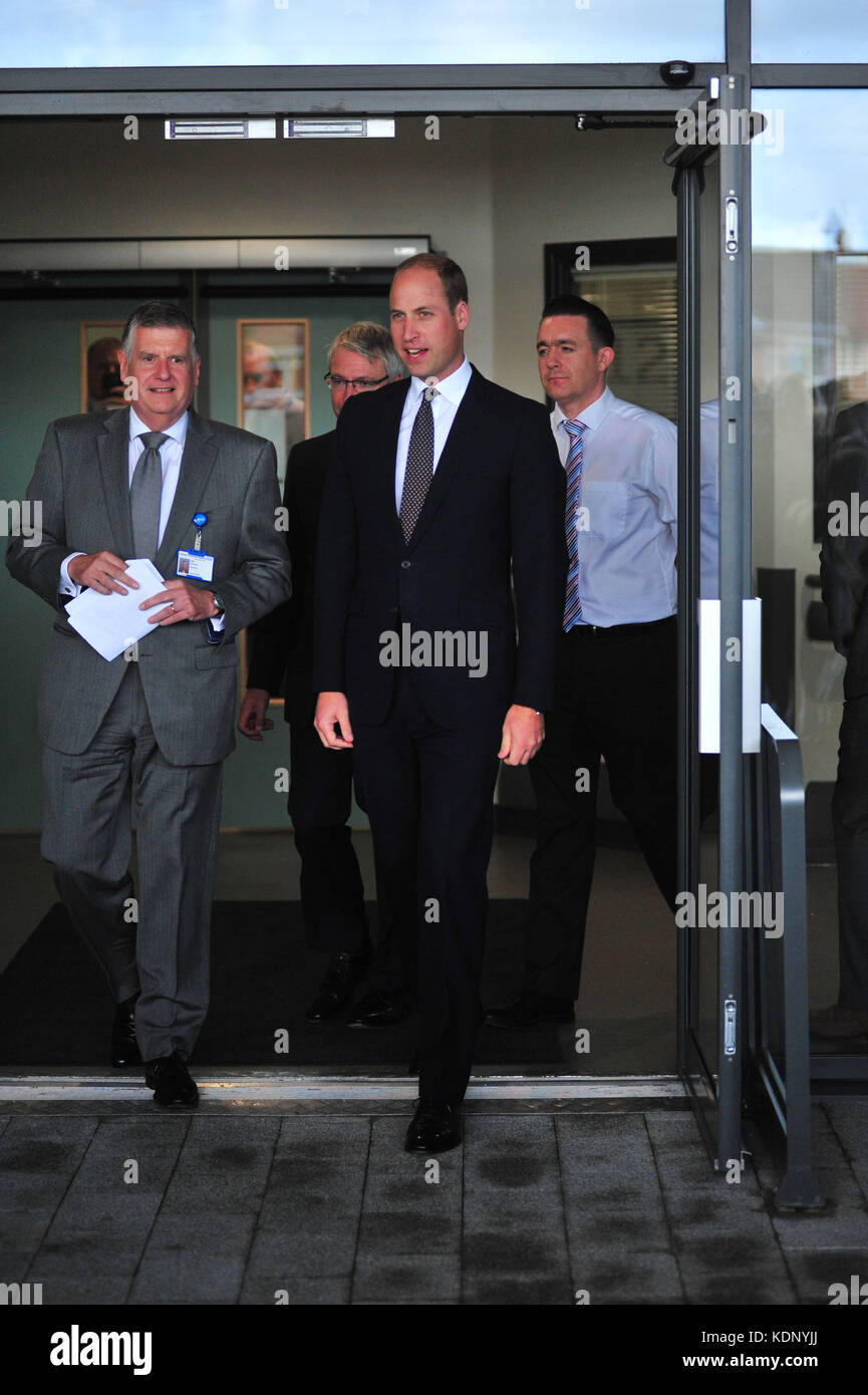 Prince William wird gesehen in aintree Krankenhaus gebracht, wo er Mitarbeiter und Patienten vor der Eröffnung der neuen Patientenversorgung und Trauma unit Met. Mit: Prinz William wo: liverpool, Großbritannien Wann: 14 Sep 2017 Credit: wenn.com Stockfoto