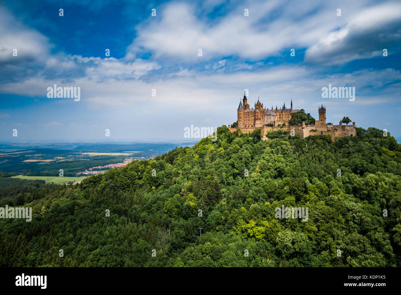 Die Burg Hohenzollern, Deutschland. Stockfoto