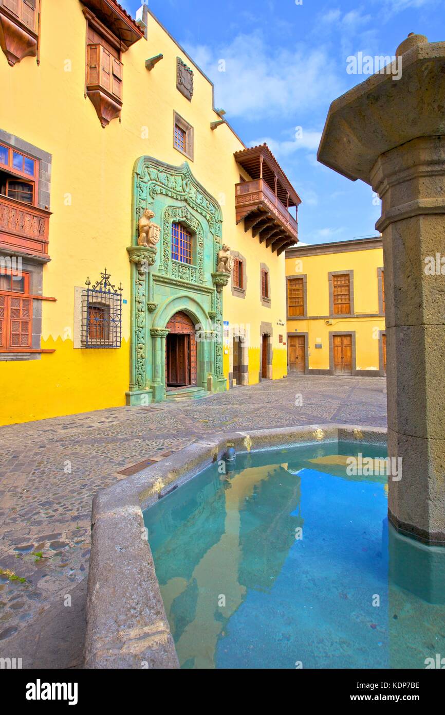 Casa de Colon, Altstadt Vegueta in Las Palmas de Gran Canaria, Gran Canaria, Kanarische Inseln, Spanien, Atlantik, Europa Stockfoto