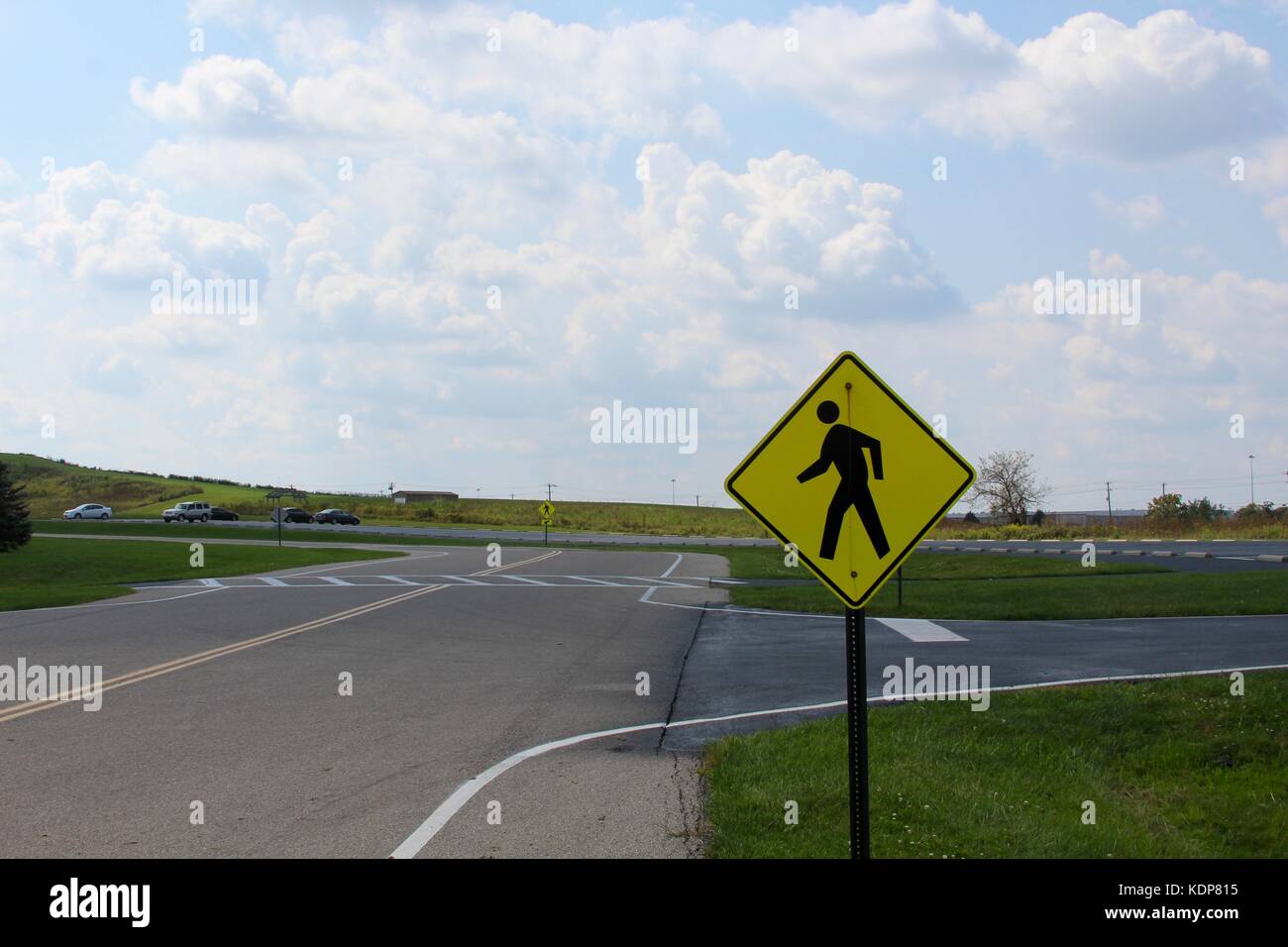 Das Ende des Sommers und die Farben des Herbstes beginnen sich zu zeigen. Stockfoto