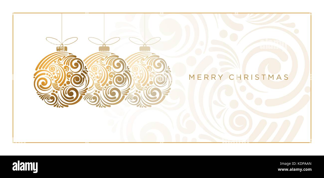 Vektor weihnachten Grußkarte. Abstrakte Swirl christmas Ball auf weißem Hintergrund. Stock Vektor