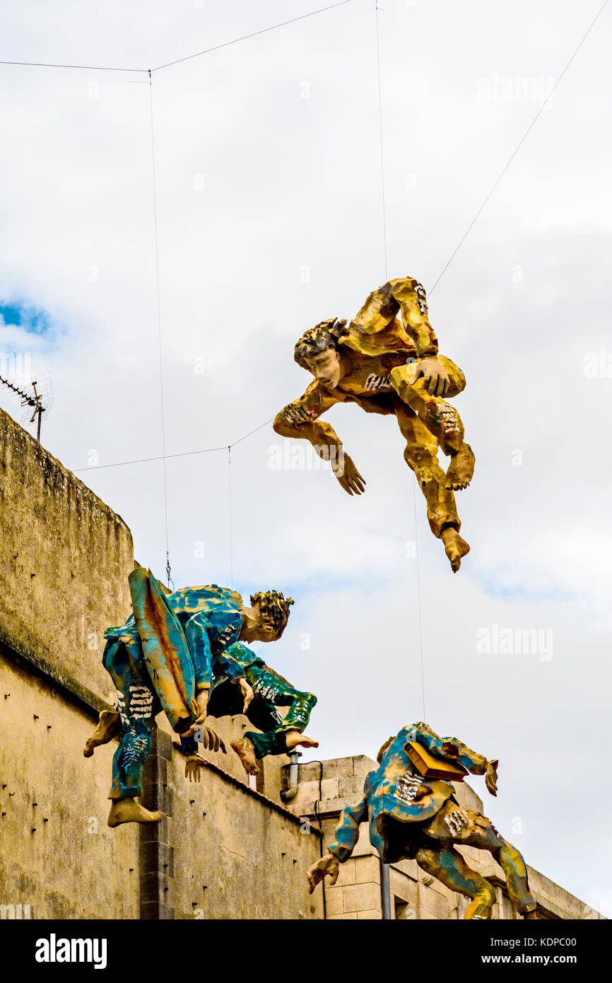 La Rochelle (Frankreich, Charente-Maritime): Das Figuren schweben in der Luft Stockfoto
