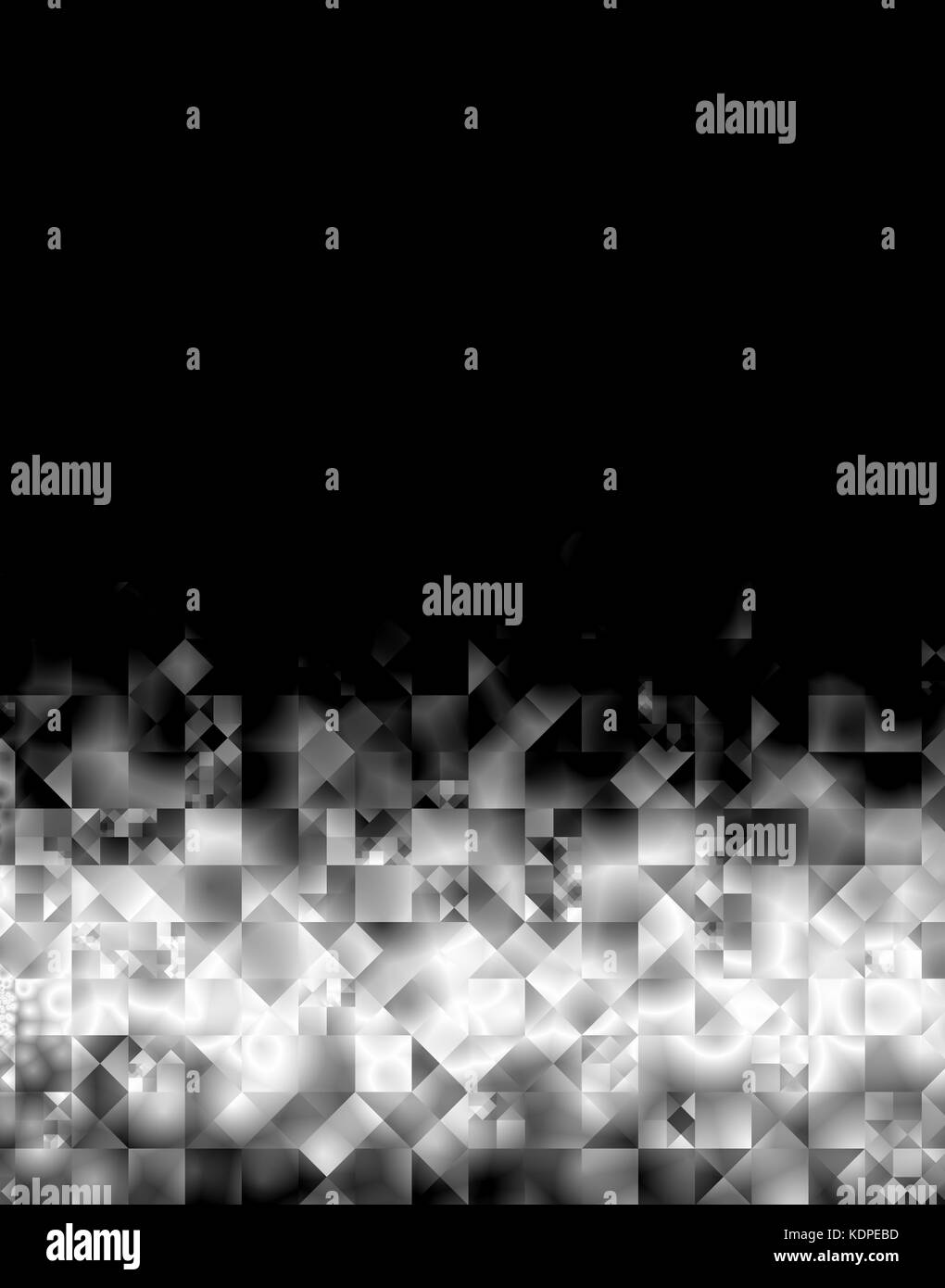 Abstrakte schwarze und weiße gradient Muster Hintergrund Oberfläche, Fraktale; Rahmen; futuristisch; geometrische; Grau; Illustration; licht; Matrix; modern; Motion Stockfoto