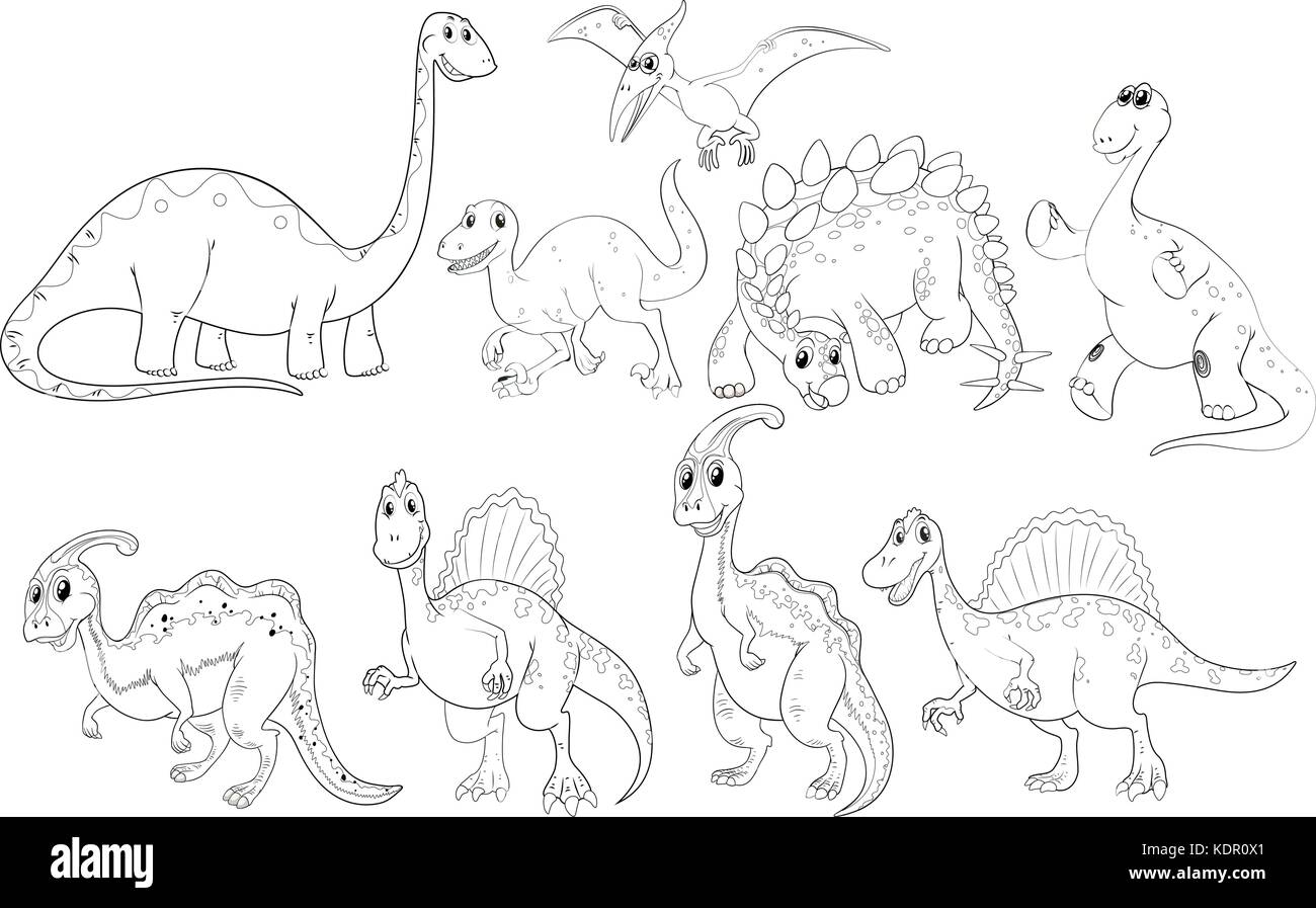 Dinosaurier arten Stock-Vektorgrafiken kaufen - Alamy