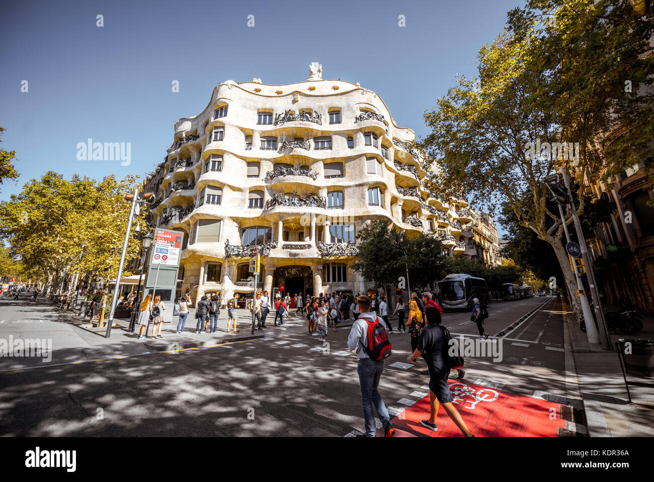 Casa Mila Gebäude in Barcelona Stockfoto