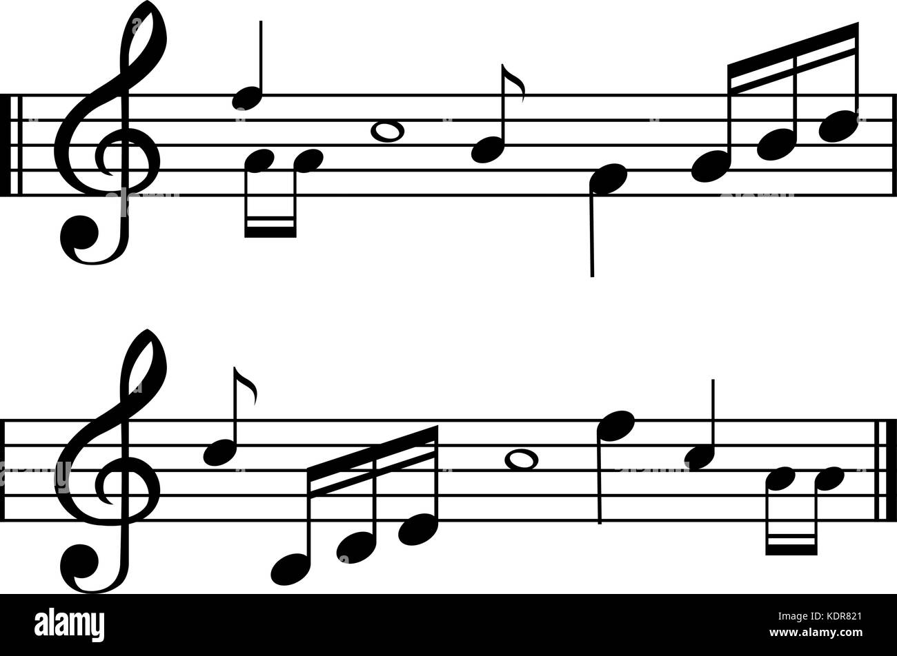Nahtloses Design für Noten Abbildung Stock Vektor
