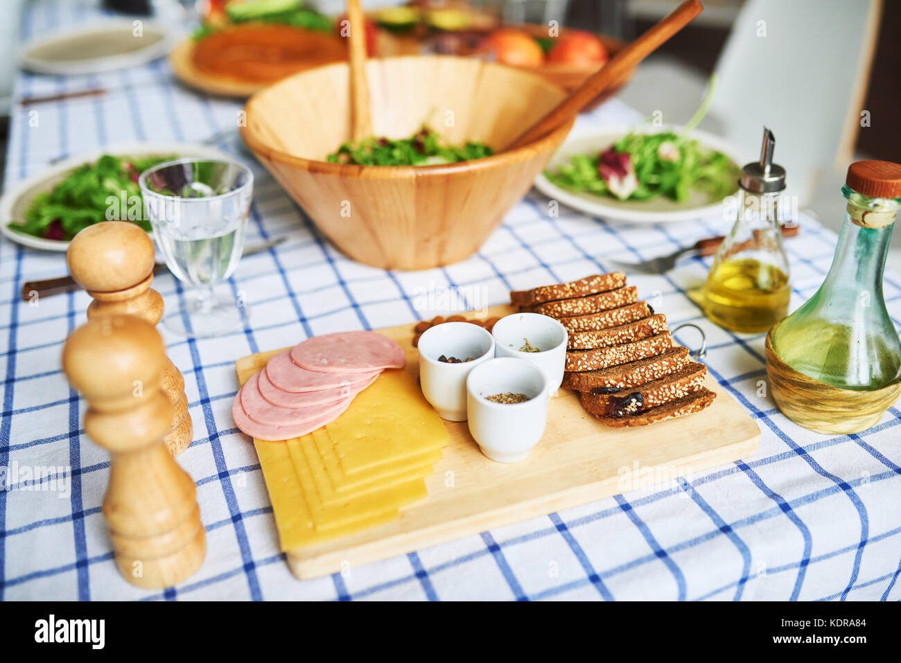 Köstliche hausgemachte Frühstück Stockfoto