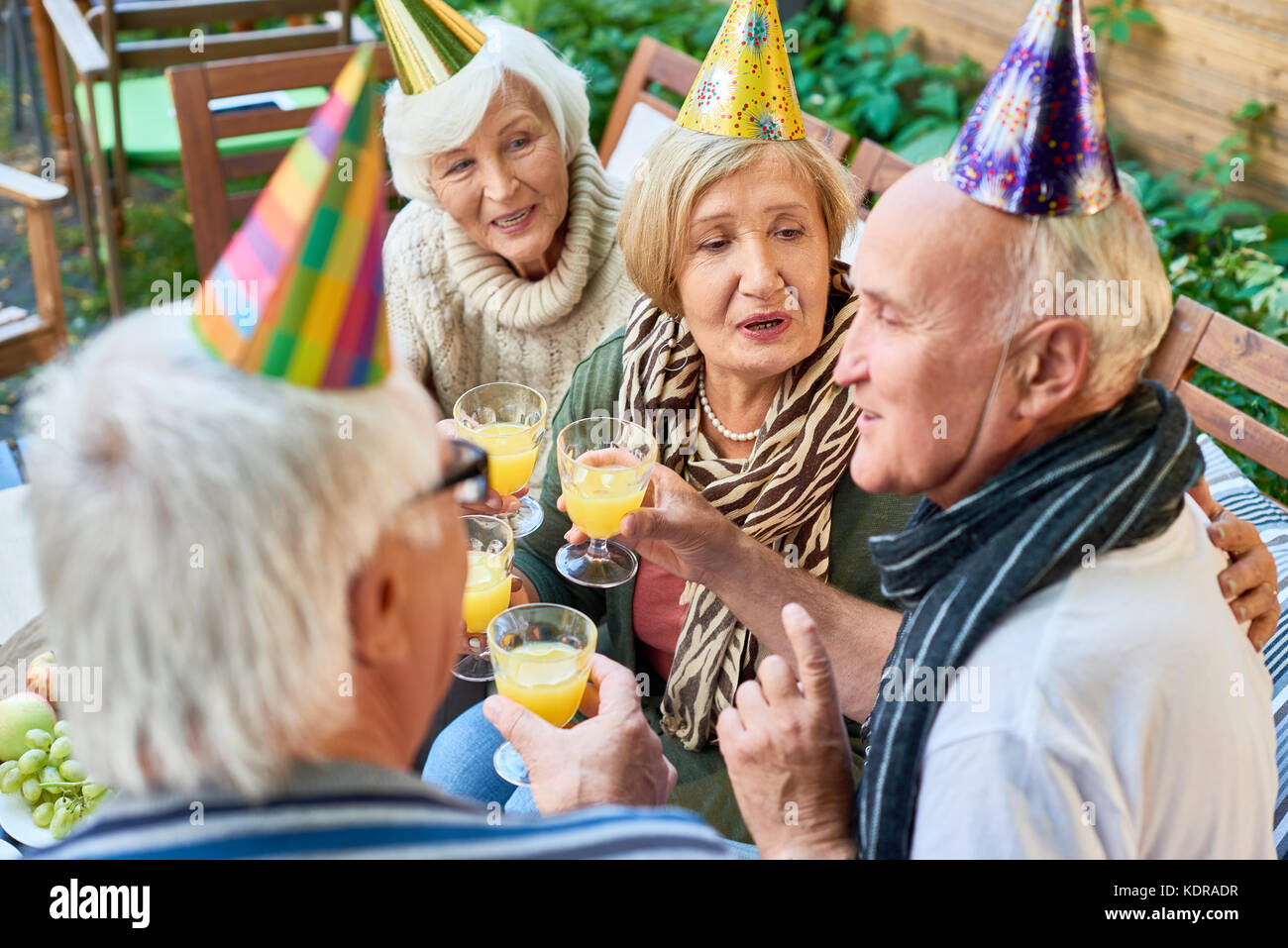 Glücklich 70. Geburtstag Stockfoto