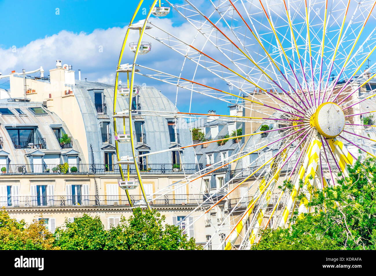 Das Riesenrad in der Fete de Tuileries in Paris, Frankreich Stockfoto