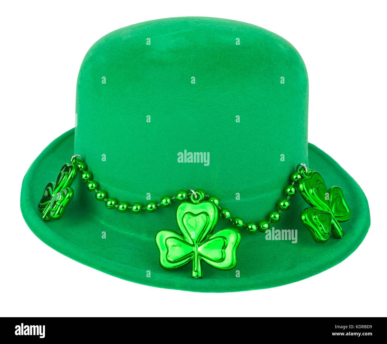 St Patrick's Day grün Topper und Perlen. isoliert. Stockfoto