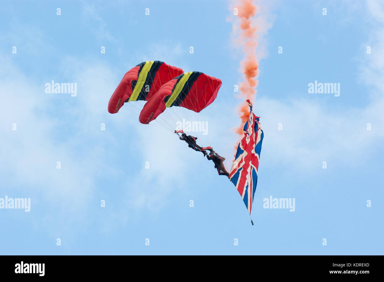 Royal Artillery Fallschirmspringen display Team Stockfoto