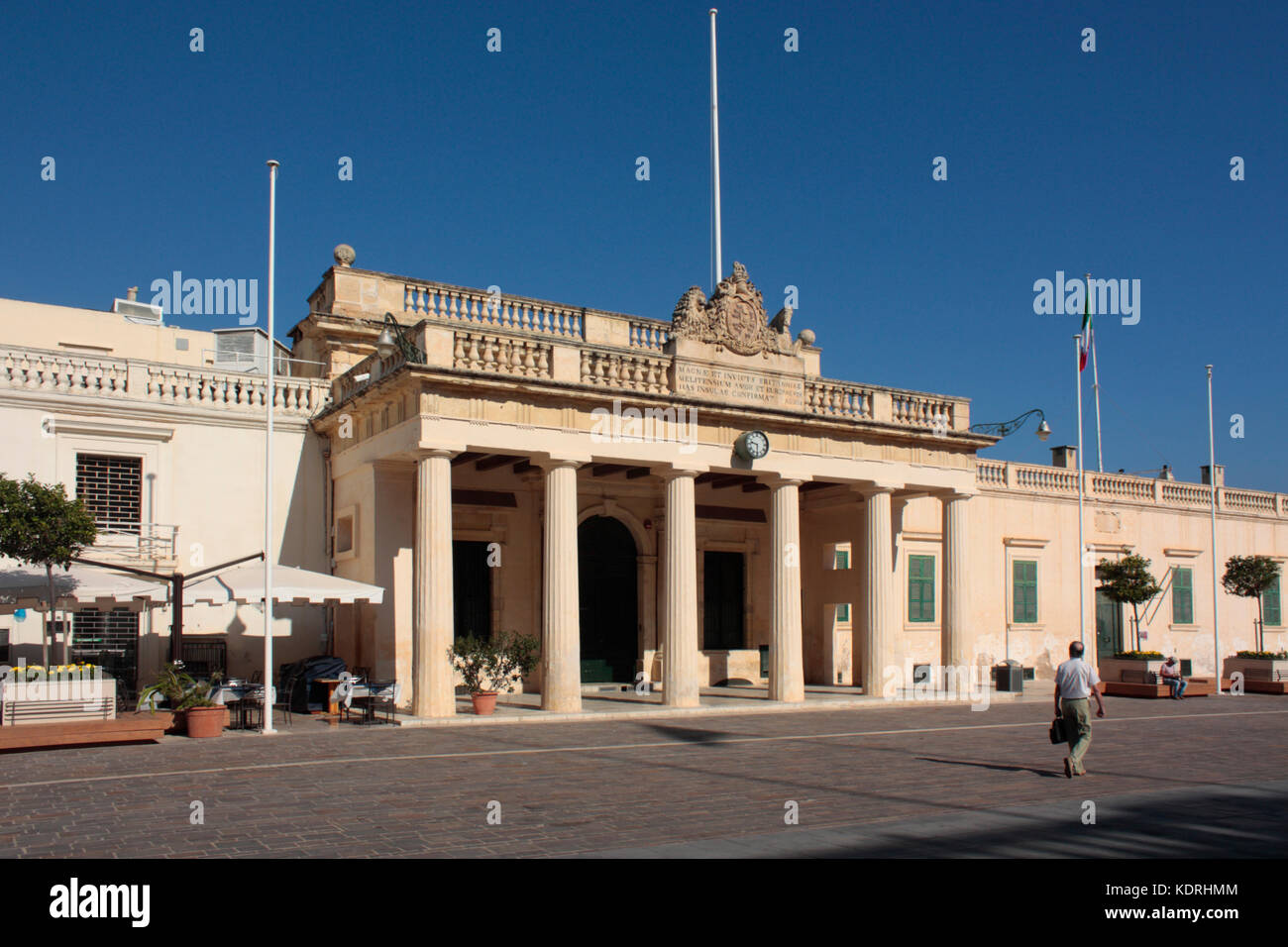 Die wichtigsten Guard Gebäude in St George Square, Valletta, Malta, Europa Stockfoto