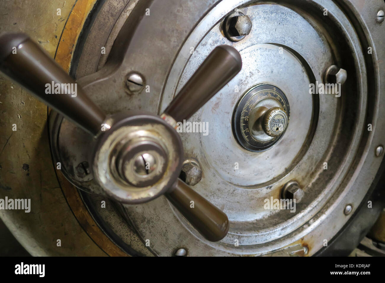 Old Combination Bank Safe, South Carolina, NYC, USA Stockfoto