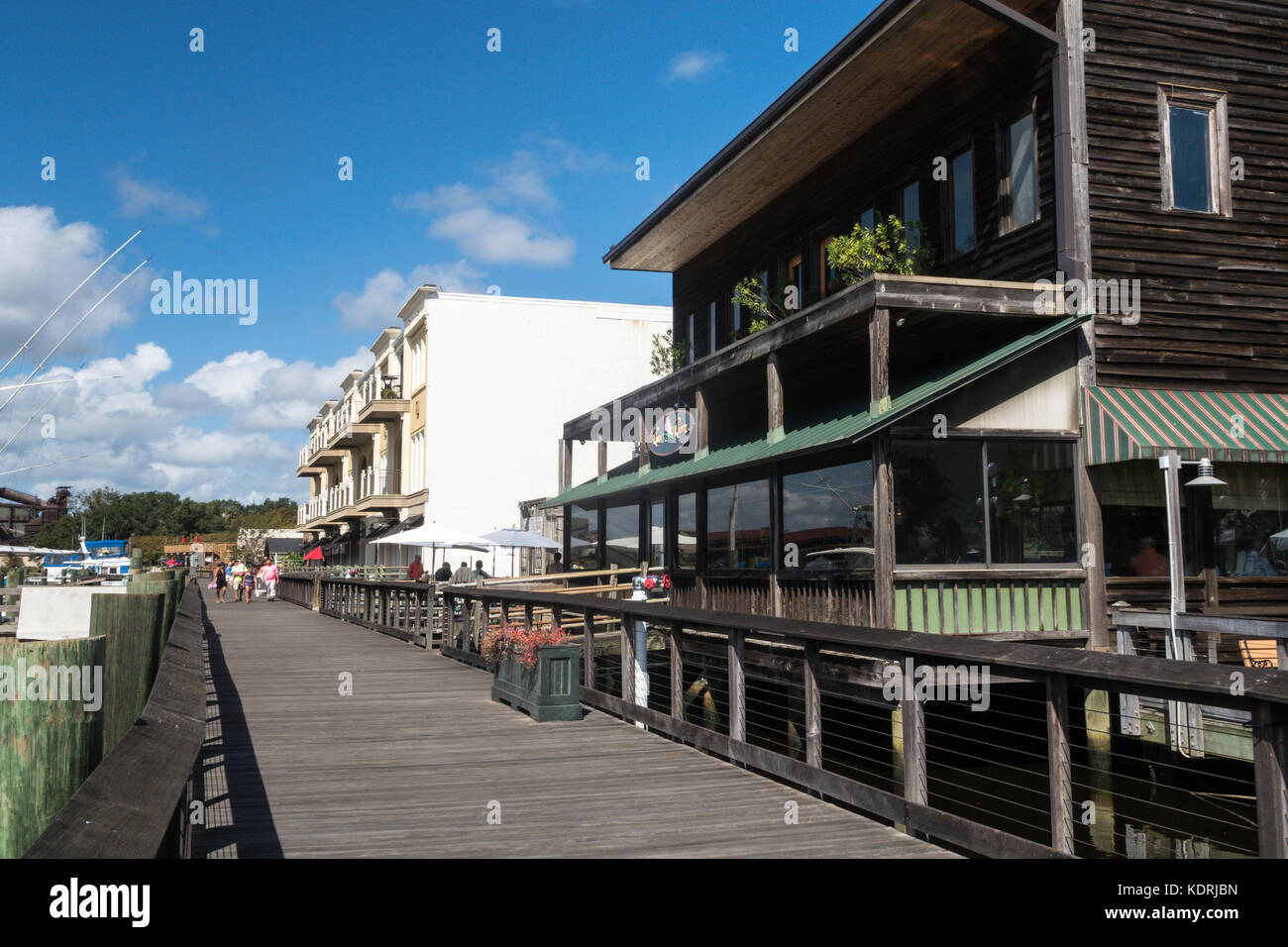 Harborwalk in historischen Georgetown, South Carolina, USA Stockfoto