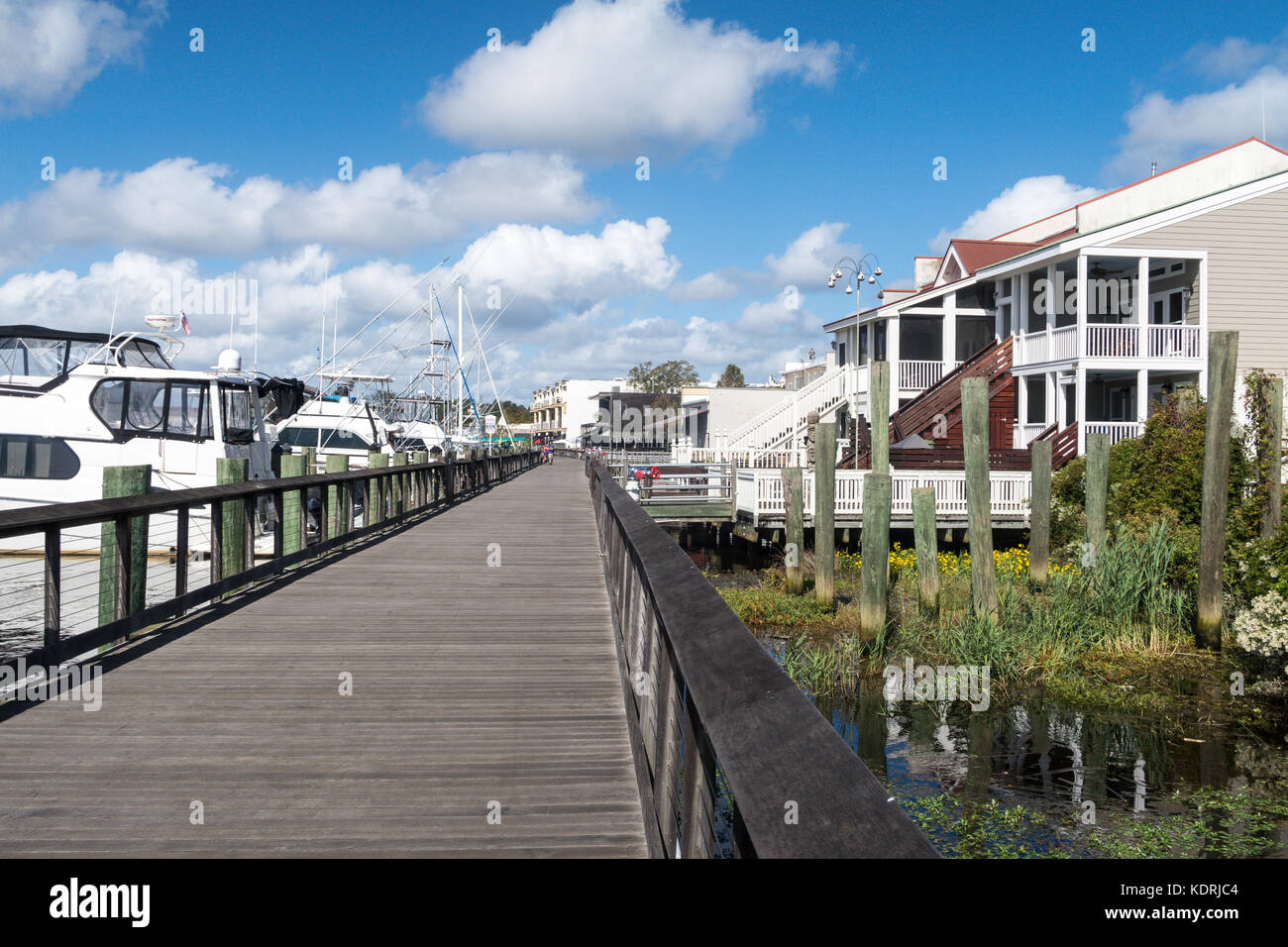 Harborwalk in historischen Georgetown, South Carolina, USA Stockfoto