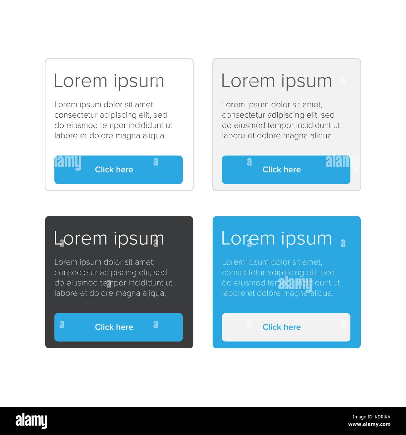Web element Box mit Klicken Sie hier, um Stock Vektor