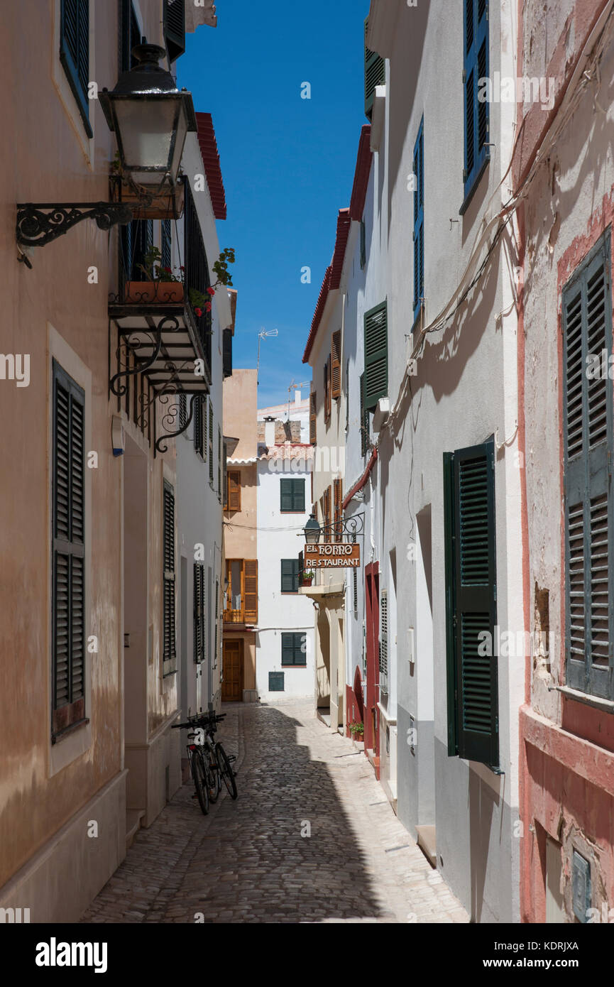 Alte Stadt, Ciutadella de Menorca, Balearen, Spanien Stockfoto