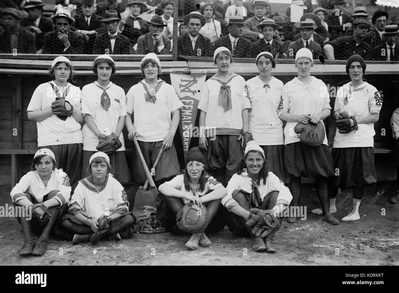 New York weibliche Riesen Baseball, 1913 Stockfoto