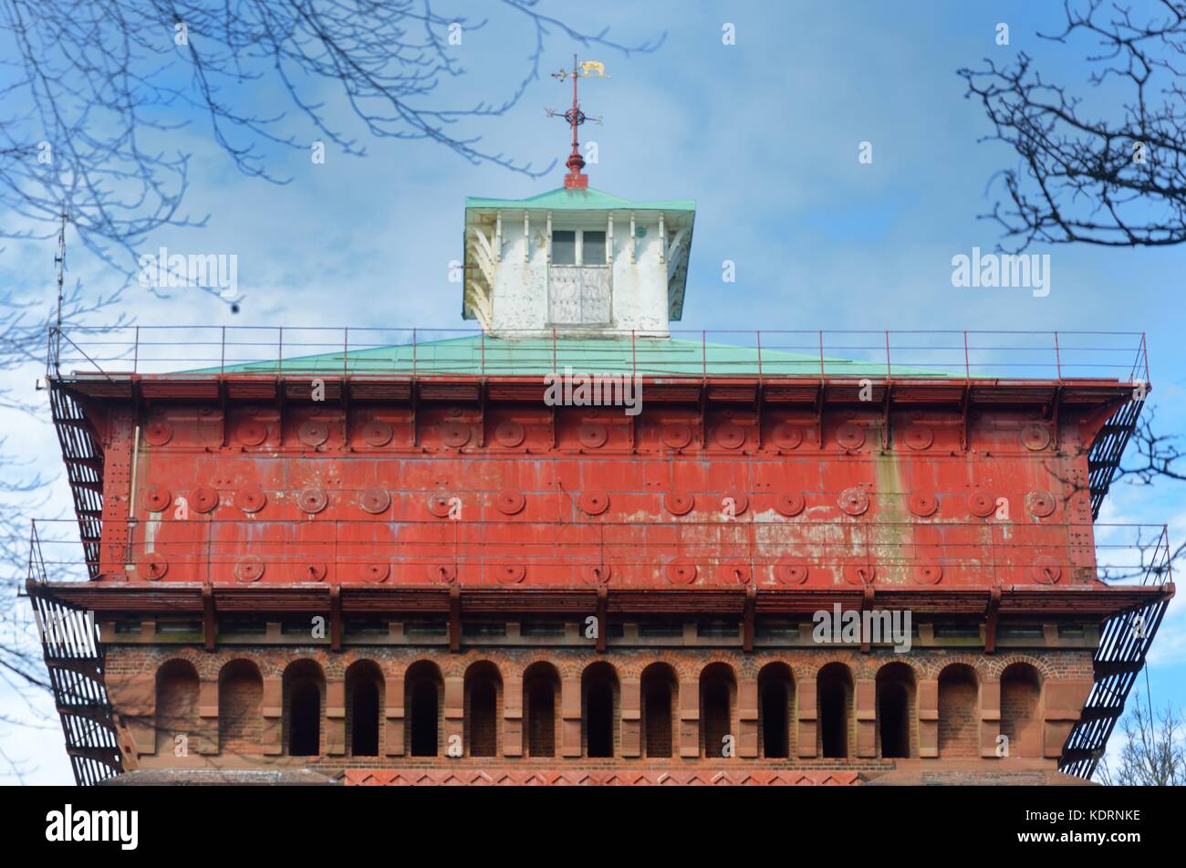 Top der viktorianischen Wasserturm Stockfoto