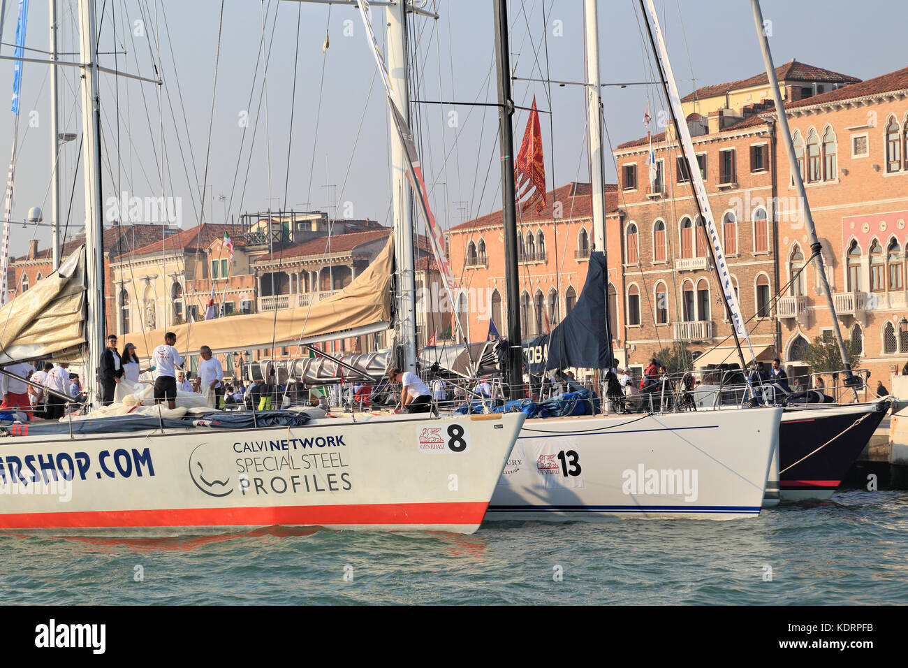 Segelyacht Racing' Venedig Gastfreundschaft Challenge' und 'Regata La Veleziana' 2017 Stockfoto