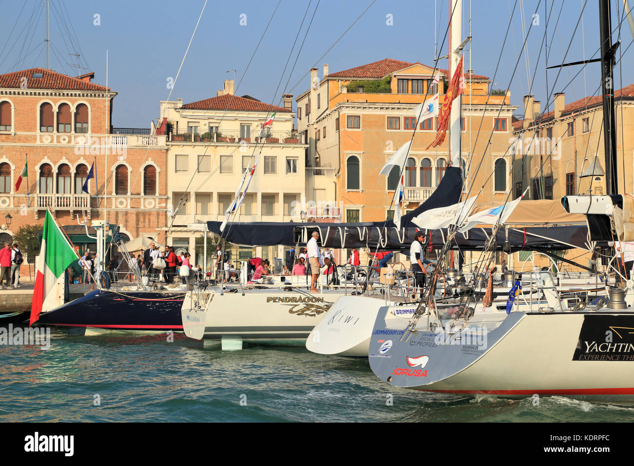 Segelyacht Racing' Venedig Gastfreundschaft Challenge' und 'Regata La Veleziana' 2017 Stockfoto