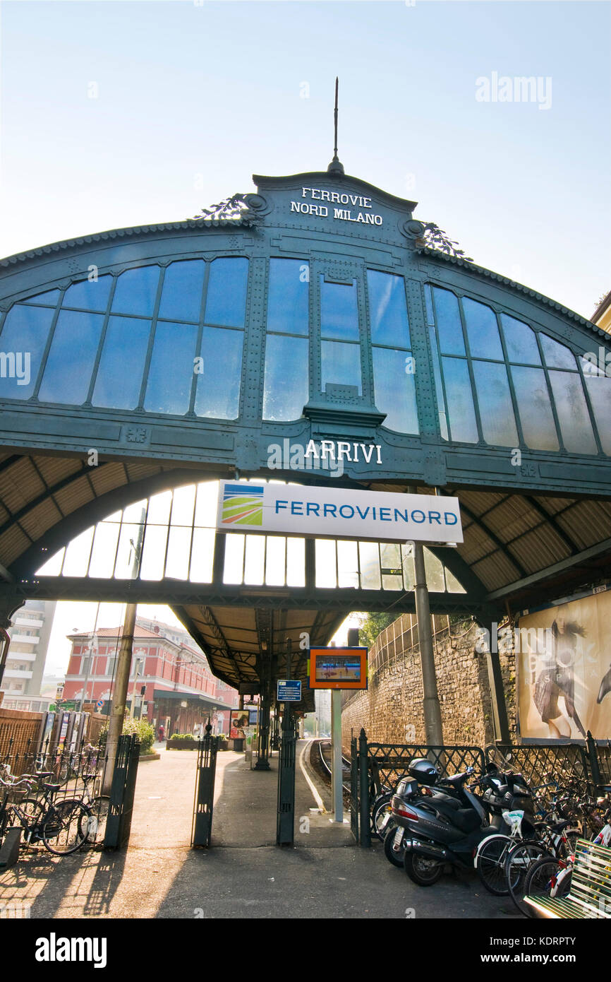 Bahnhof Nord, Ferrovie Nord, Como, Italien Stockfotografie Alamy