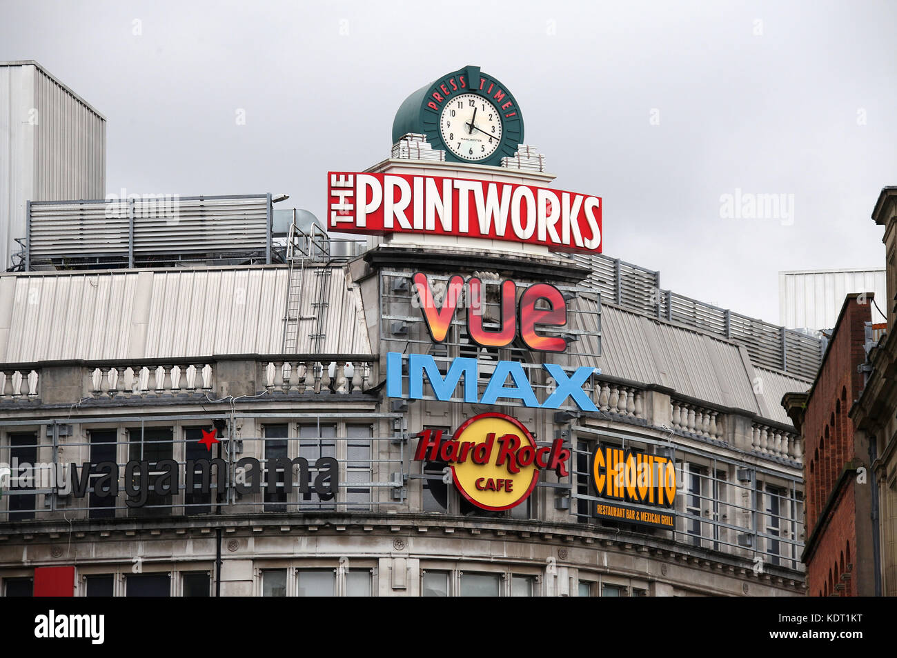Den Printworks Unterhaltungskomplex in Manchester City Centre Stockfoto