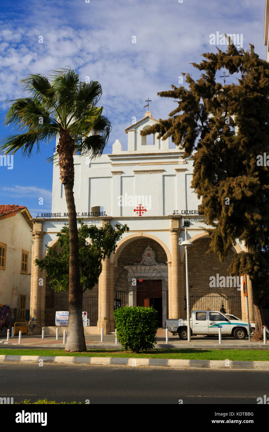 Katholische Kirche der Heiligen Katharina, Limassol, Zypern. Stockfoto