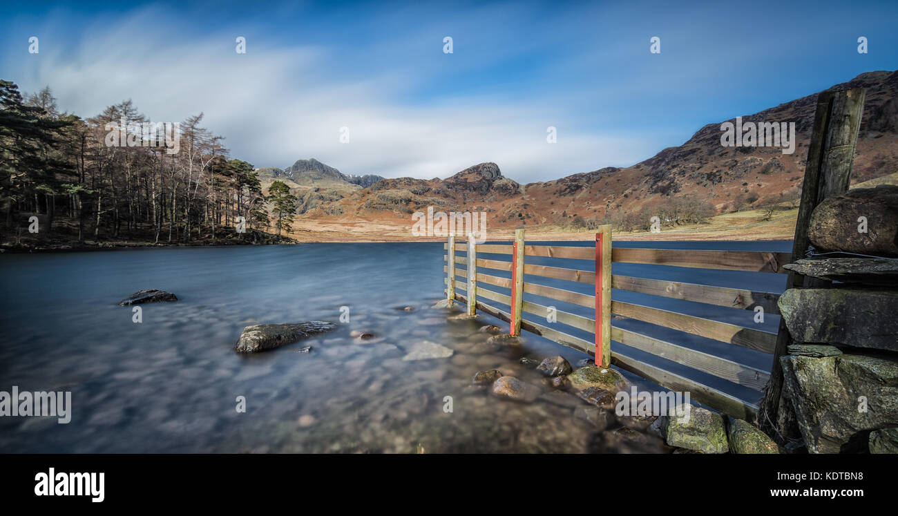 Landschaft Bild von blea Tarn, Little Langdale, Lake District, Cumbria, England, Großbritannien Stockfoto