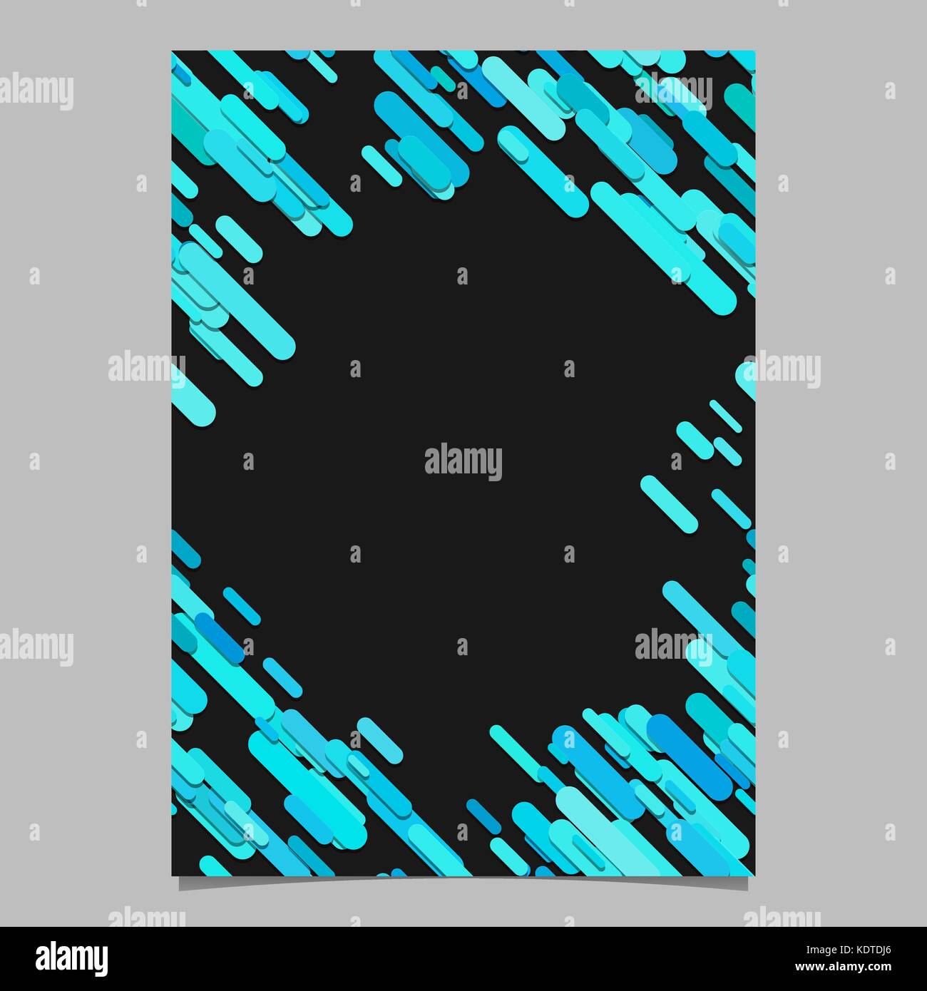Farbe zufällig diagonal abgerundete Streifenmuster Broschürenvorlage: briefpapier Hintergrund mit Streifen in hellblau Töne Stock Vektor
