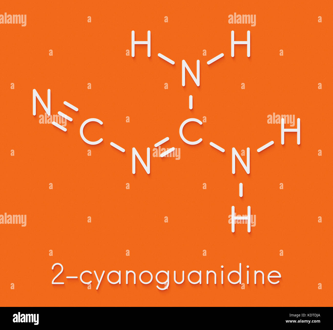 Dicyandiamid (2-cyanoguanidine, DCD) Molekül. als Düngemittel und in ...