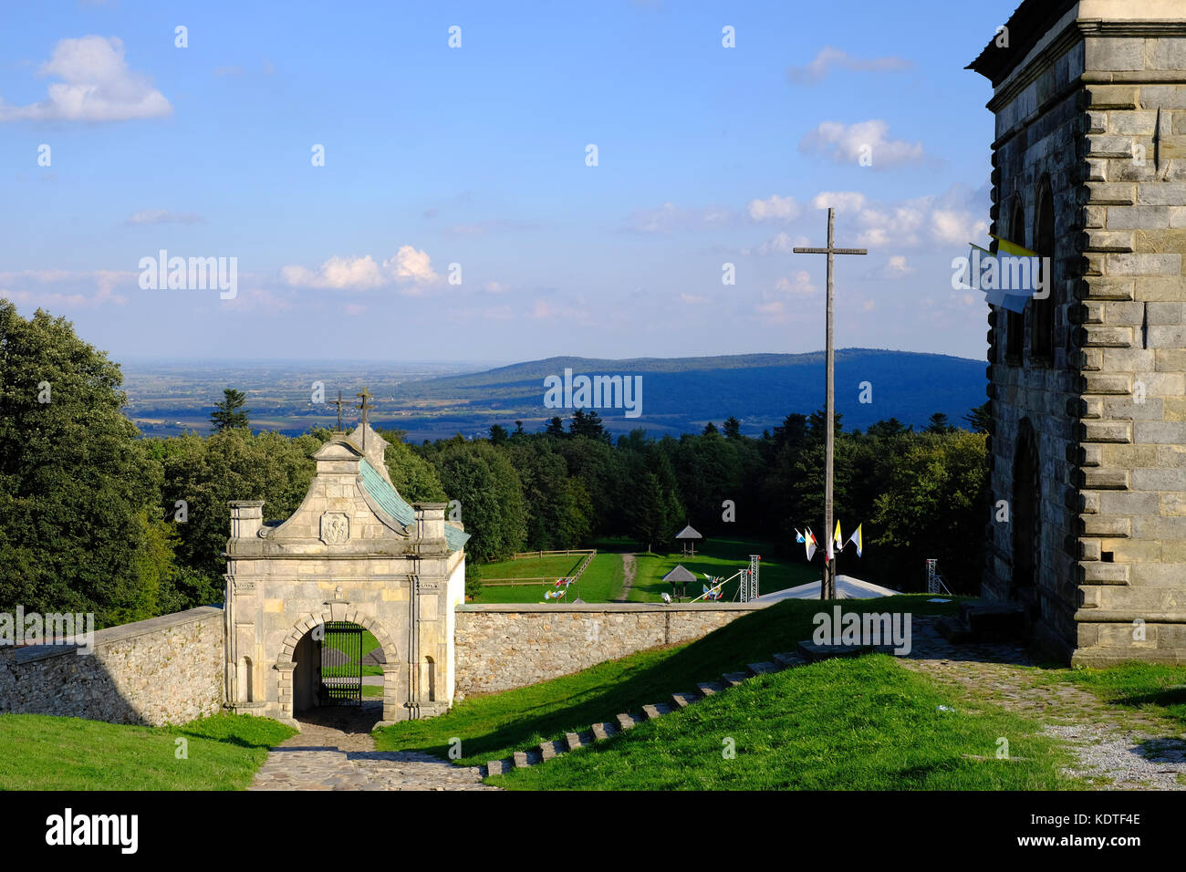 Swiety-marcin-Krzyz, Swietokrzyskie Gebirge, Polen Stockfoto